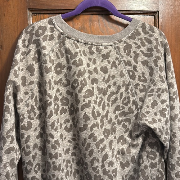 Old Navy Grey Leopard Print Sweatshirt - Picture 10 of 13